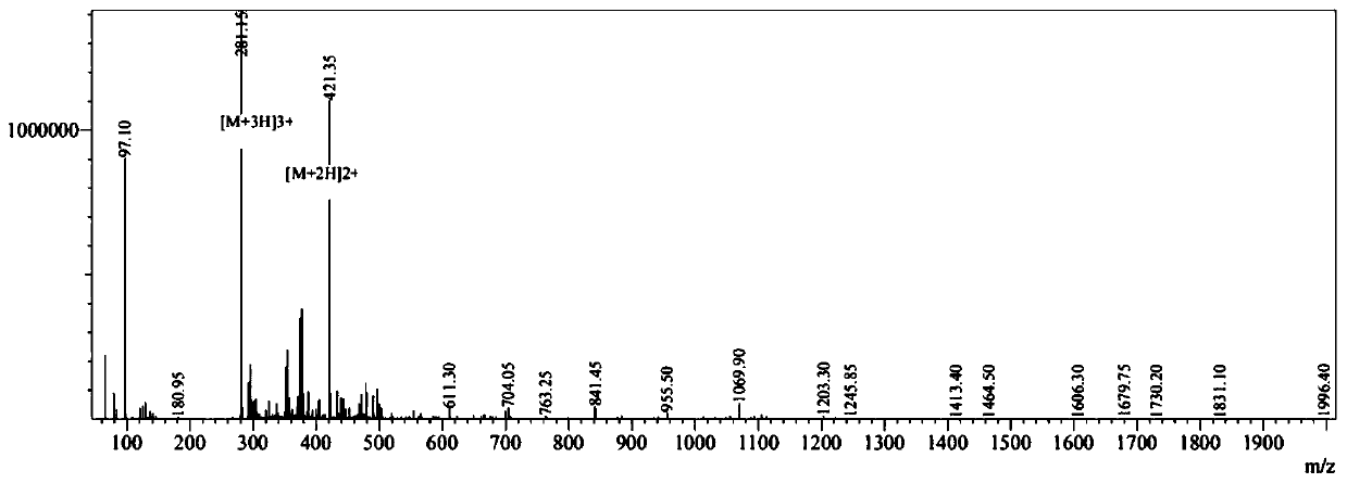 Cyclic peptide resistant to multi-drug resistant bacteria and preparation method and application thereof