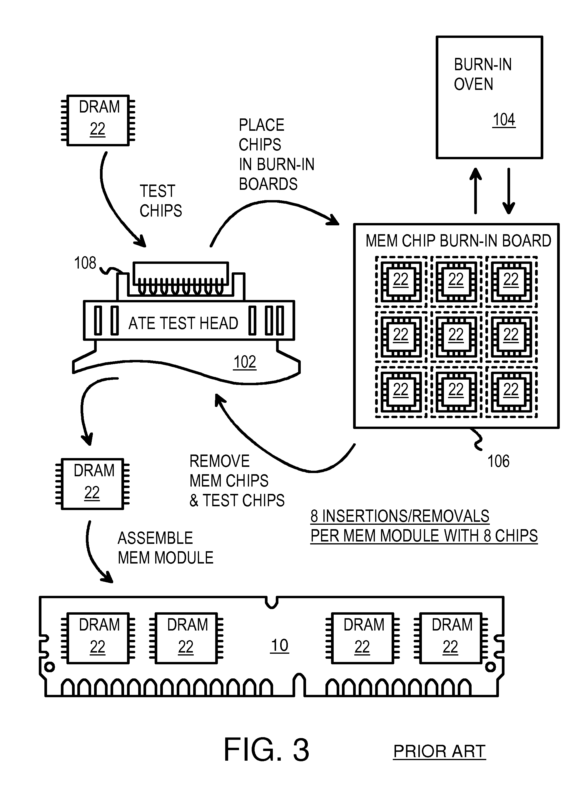 Manufacturing method for partially-good memory modules with defect table in EEPROM