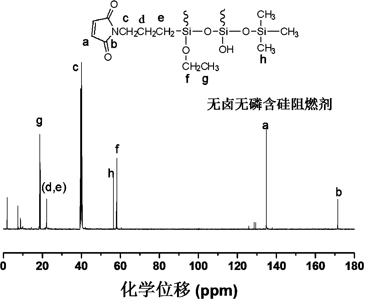 Halogen-free non-phosphorus silicon-containing flame retardant and preparation method thereof