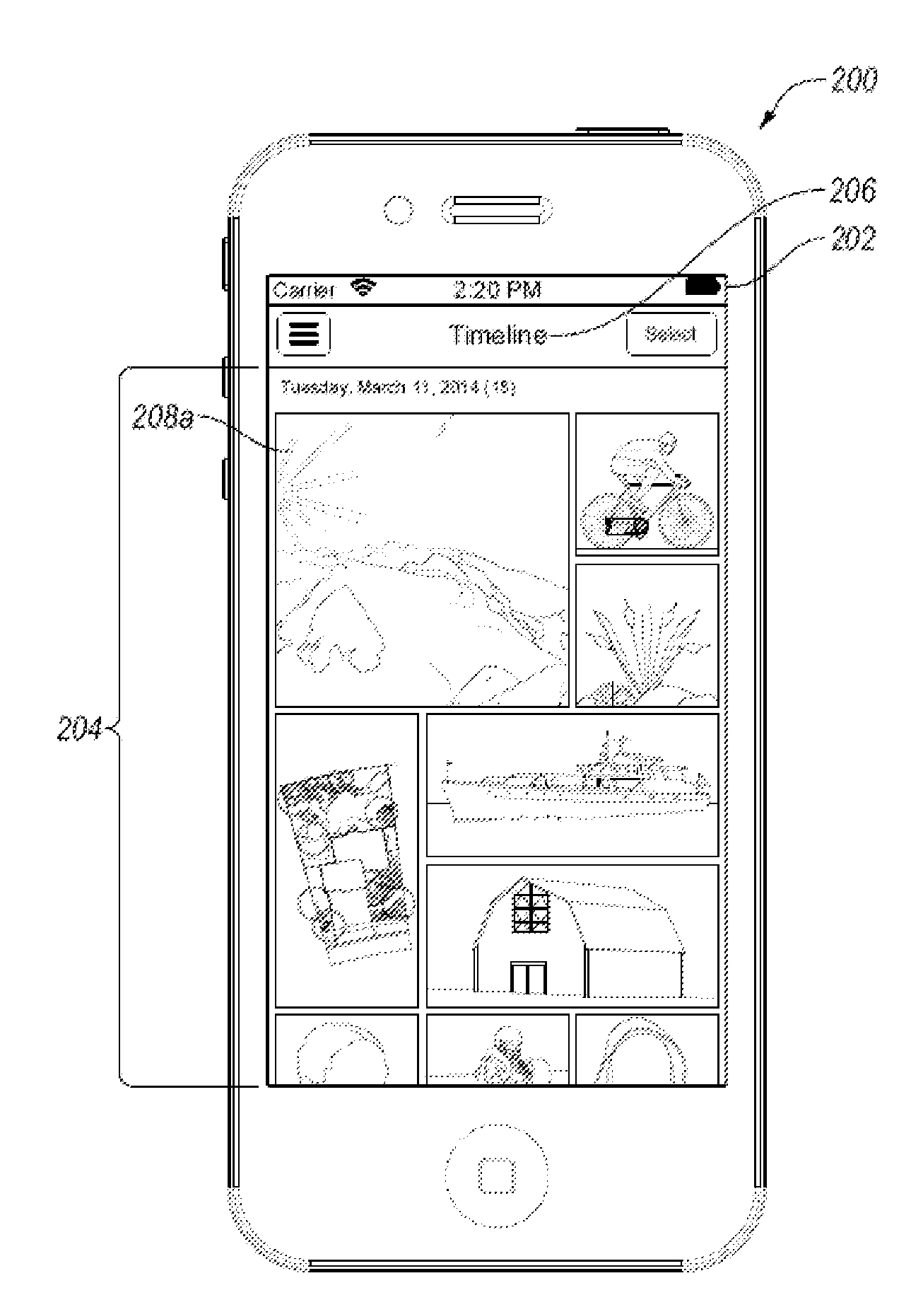 Techniques for collapsing views of content items in a graphical user interface