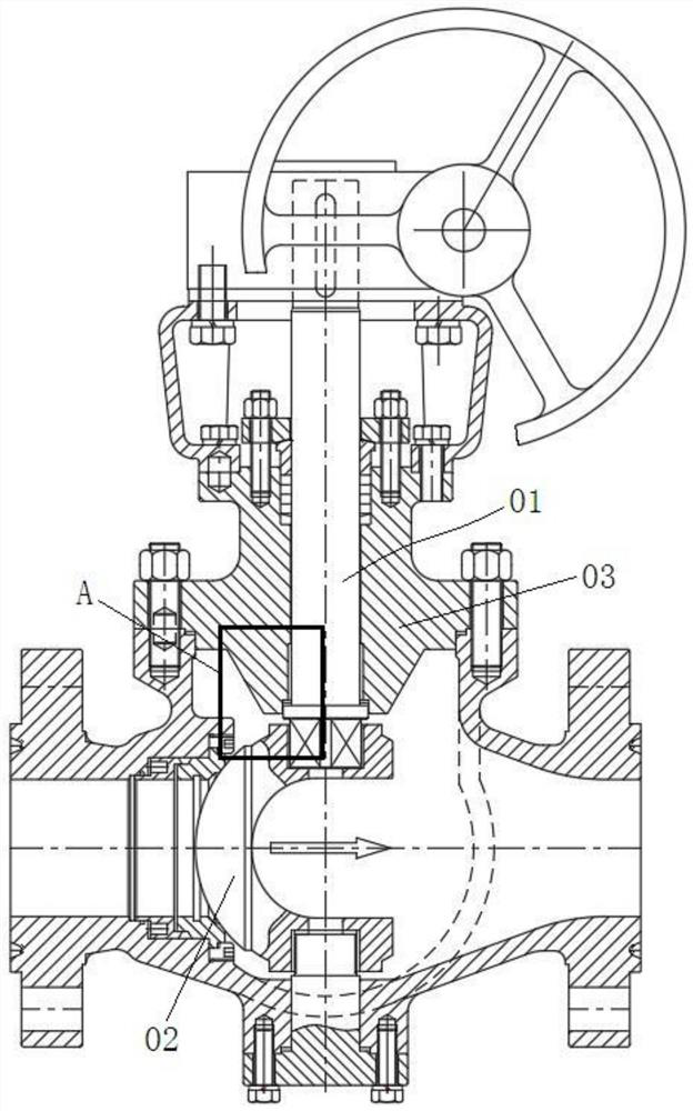 Valve rod sealing structure and eccentric semi-ball valve