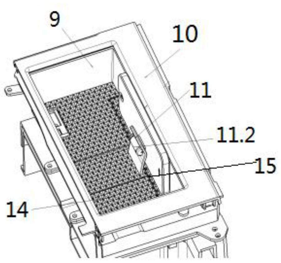 A liftable mobile phone support structure and a wireless charging storage box with the structure