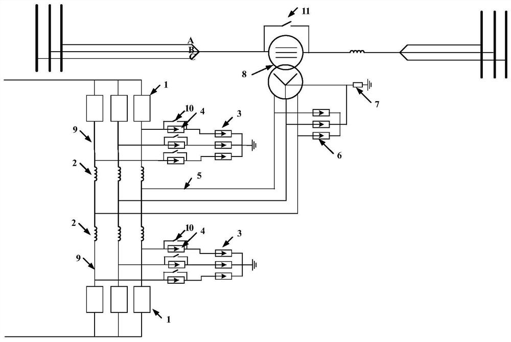 Converter overvoltage protection system of unified power flow controller and parameter design method