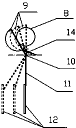 Natural induced air smoke exhaust device capable of being adaptive to wind direction and adjusting resistance in linkage mode