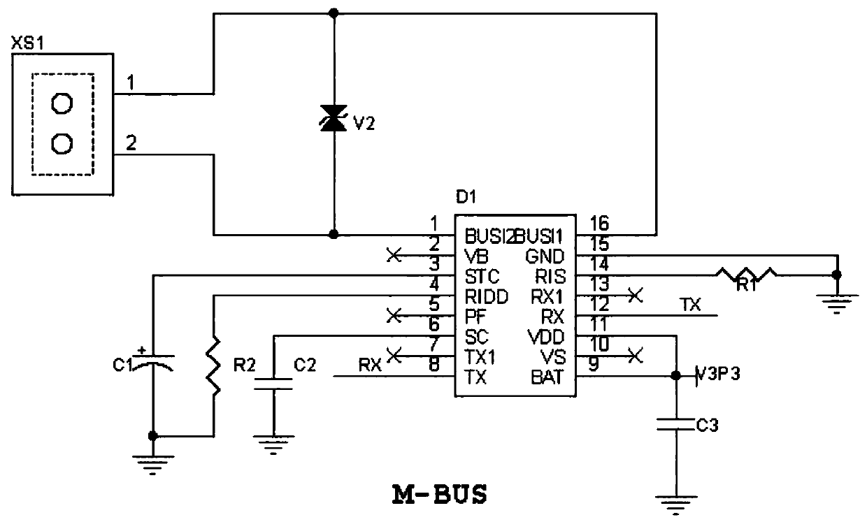 Electrolytic corrosion resistance method for M-Bus wet-type photoelectric direct-reading water meter