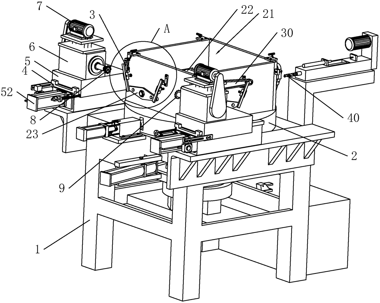 Multi-station machine tool for processing wrenches