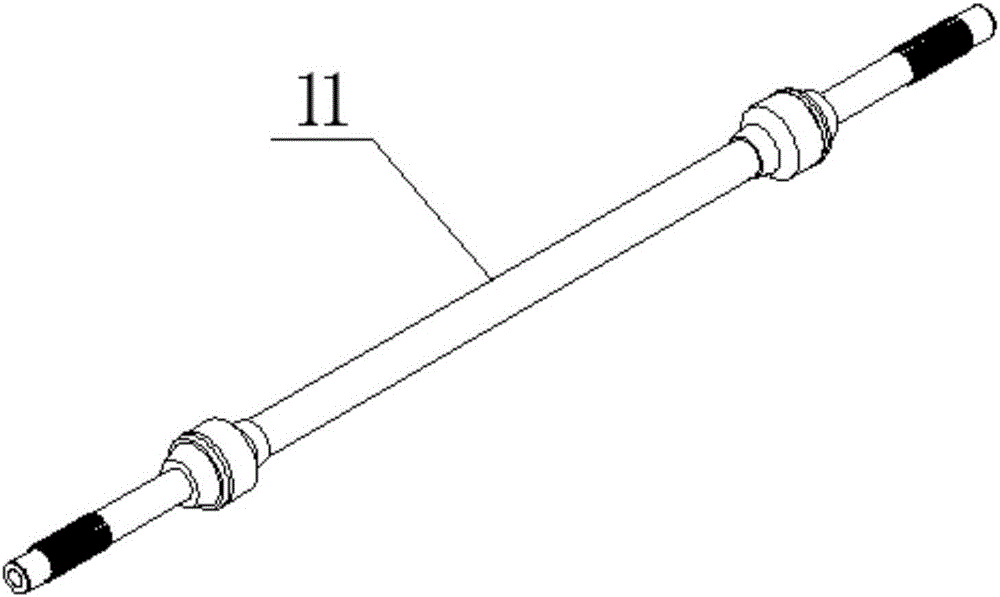 Method and device for measuring length of automobile transmission shaft under constant pressure