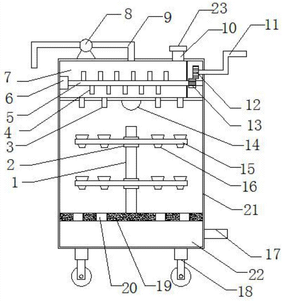 Seedling raising device capable of adjusting drip irrigation flow for garden