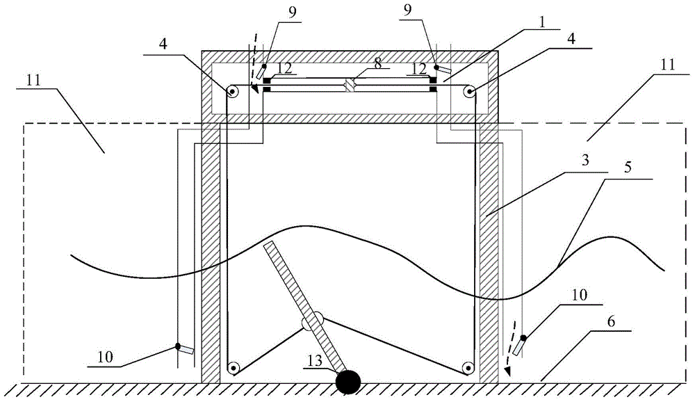 Floating type wave energy oxygen supply device utilizing buoyancy pendulum