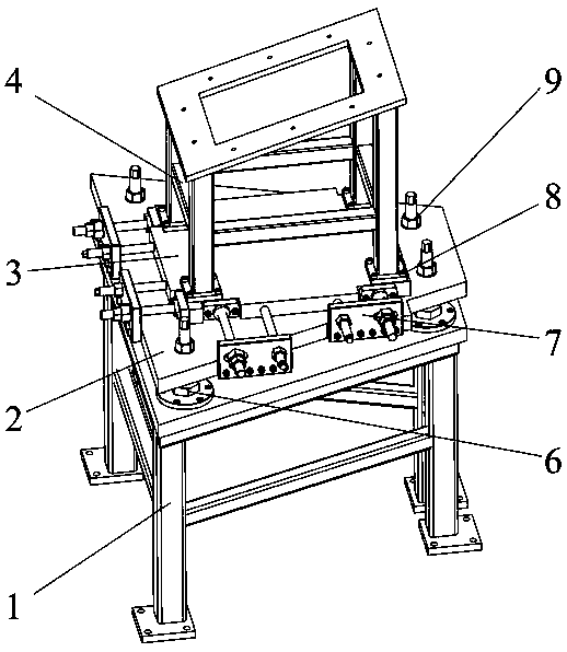 Rear-end rough collimator support for neutron scattering and installation and debugging method