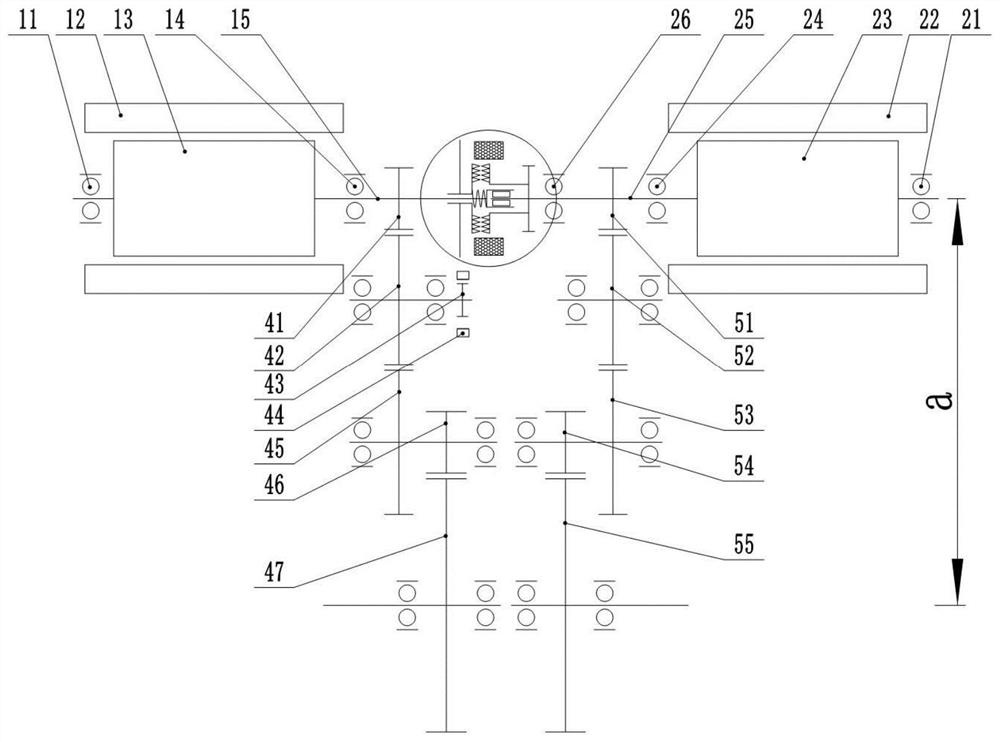 Dual-motor driving system assembly and vehicle