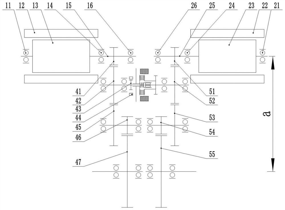 Dual-motor driving system assembly and vehicle