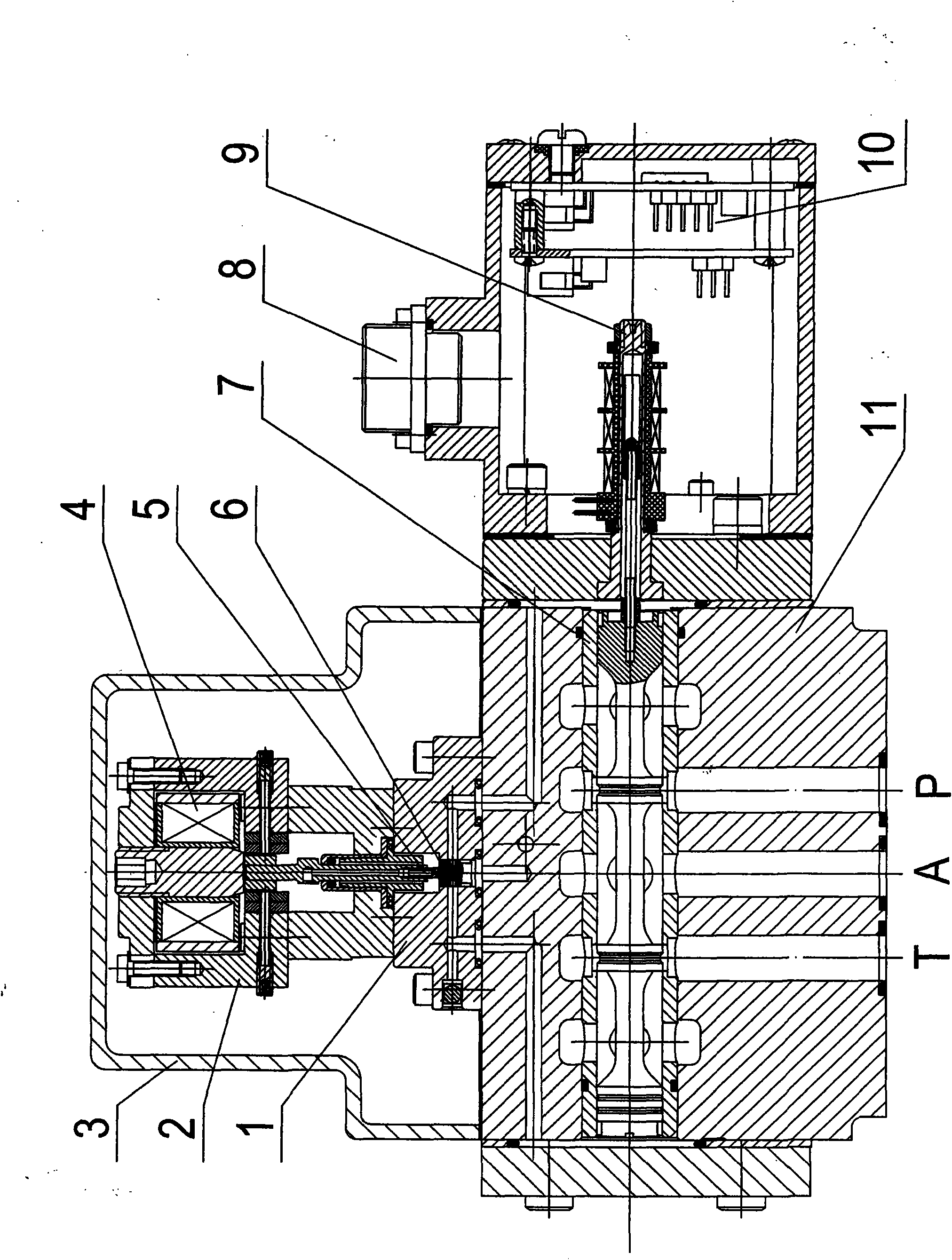 Special three-way electro hydraulic servo valve for down-pressing system of rolling mill