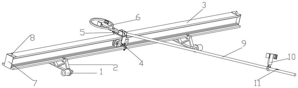 Image acquisition device for detecting ballastless track roadbed slab cracks and use method