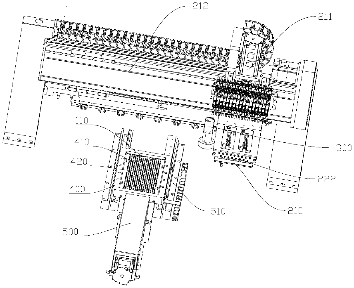 Center test head structure