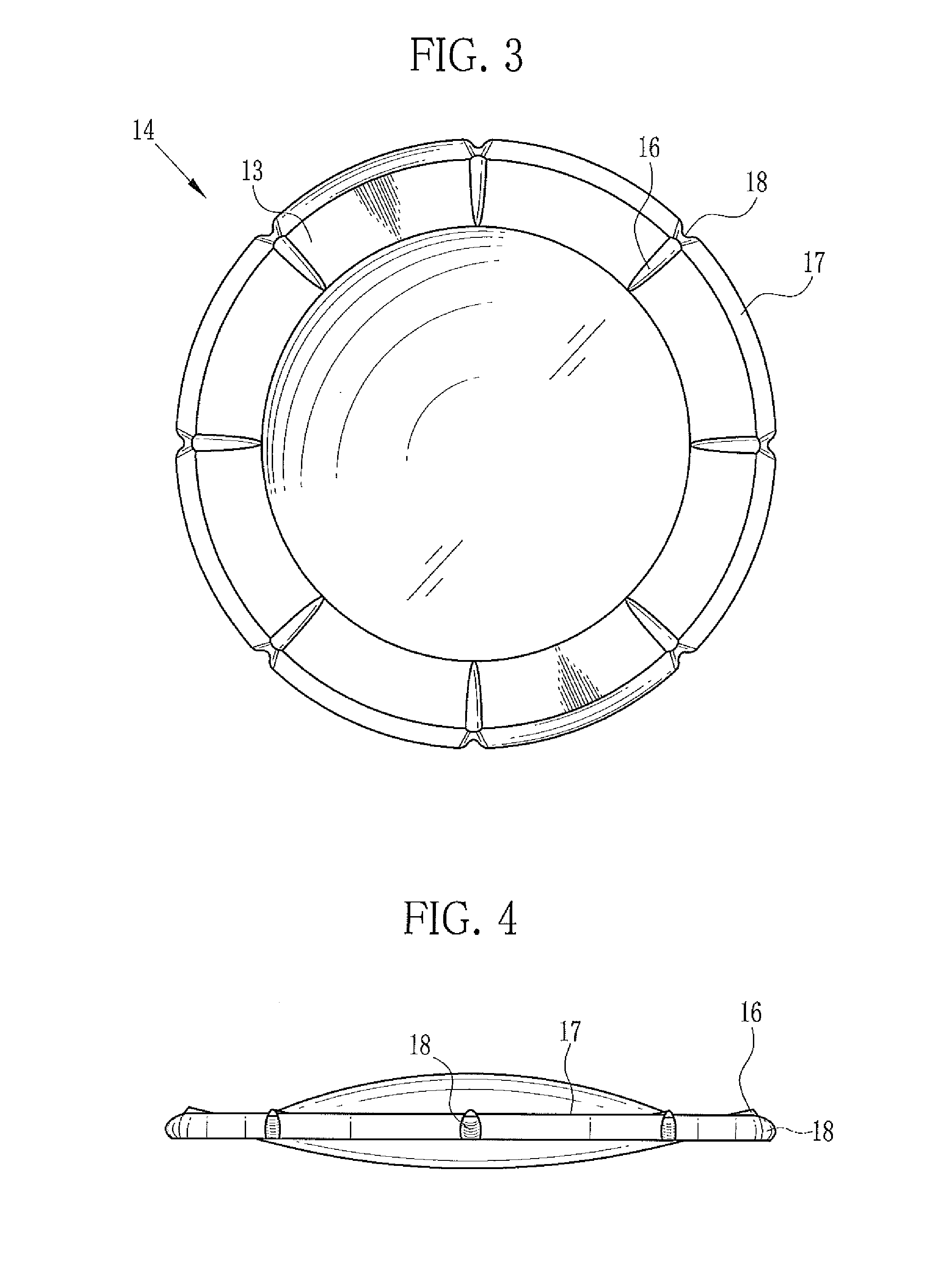 Composite molded lens and method for producing the same