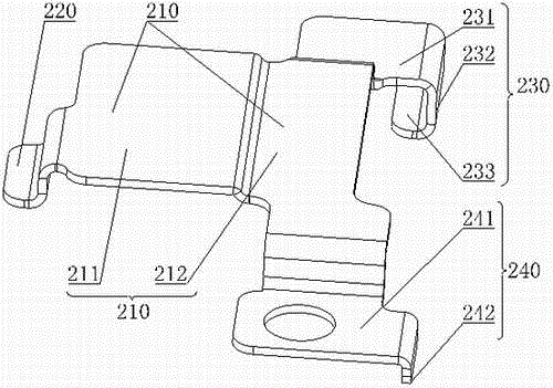 Fixing part for fixing BTB connector to mobile terminal, and mobile terminal