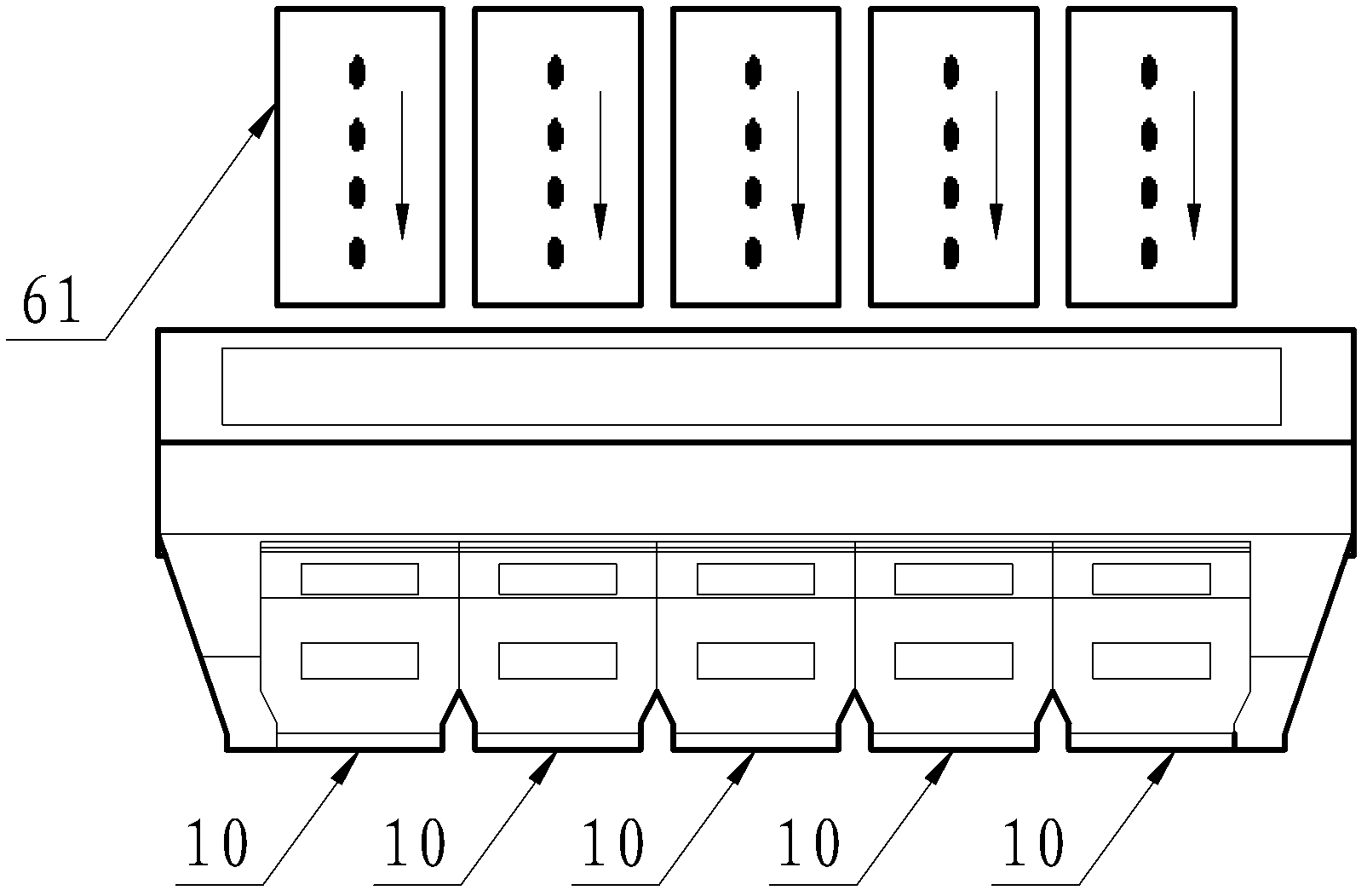 Novel receiving device of color selector