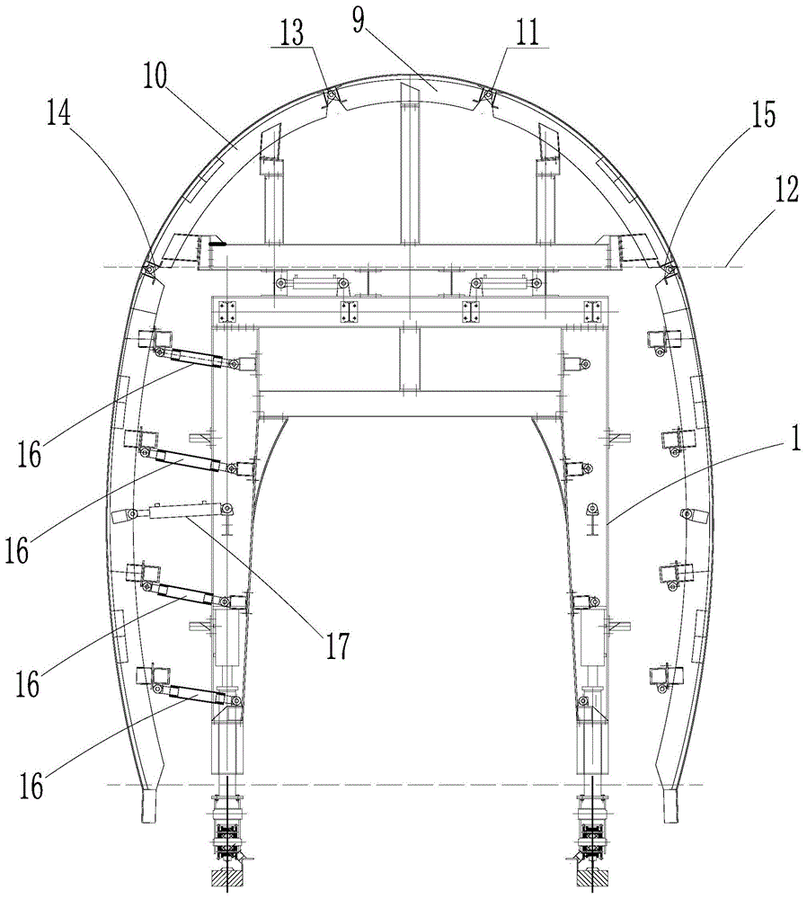 An integral self-propelled hydraulic lining trolley and its modification method