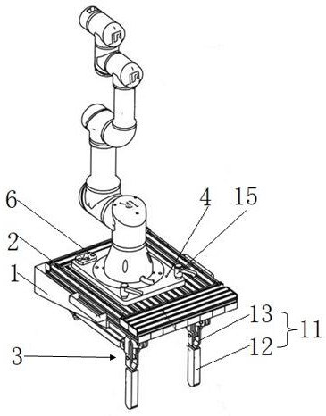 A flexible arrangement structure and station switching method of an automated production line robot