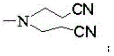 Electrolyte-containing nitrile ethyl amine and lithium secondary battery