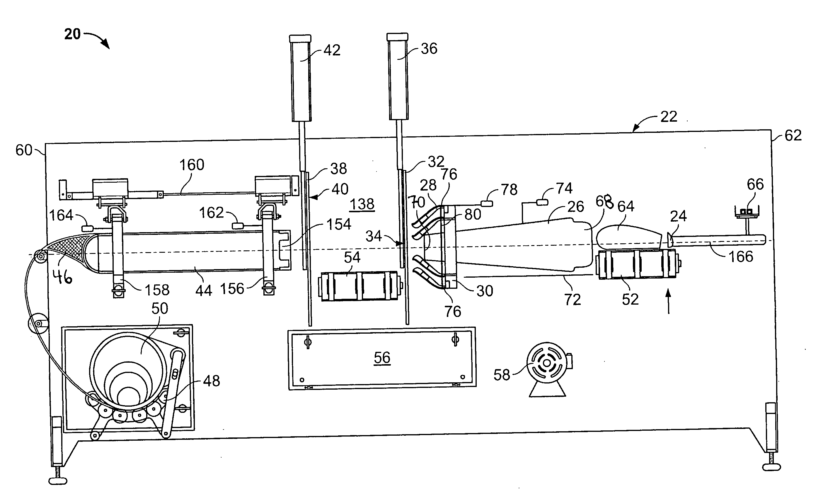 Continuous roll stock netting machine