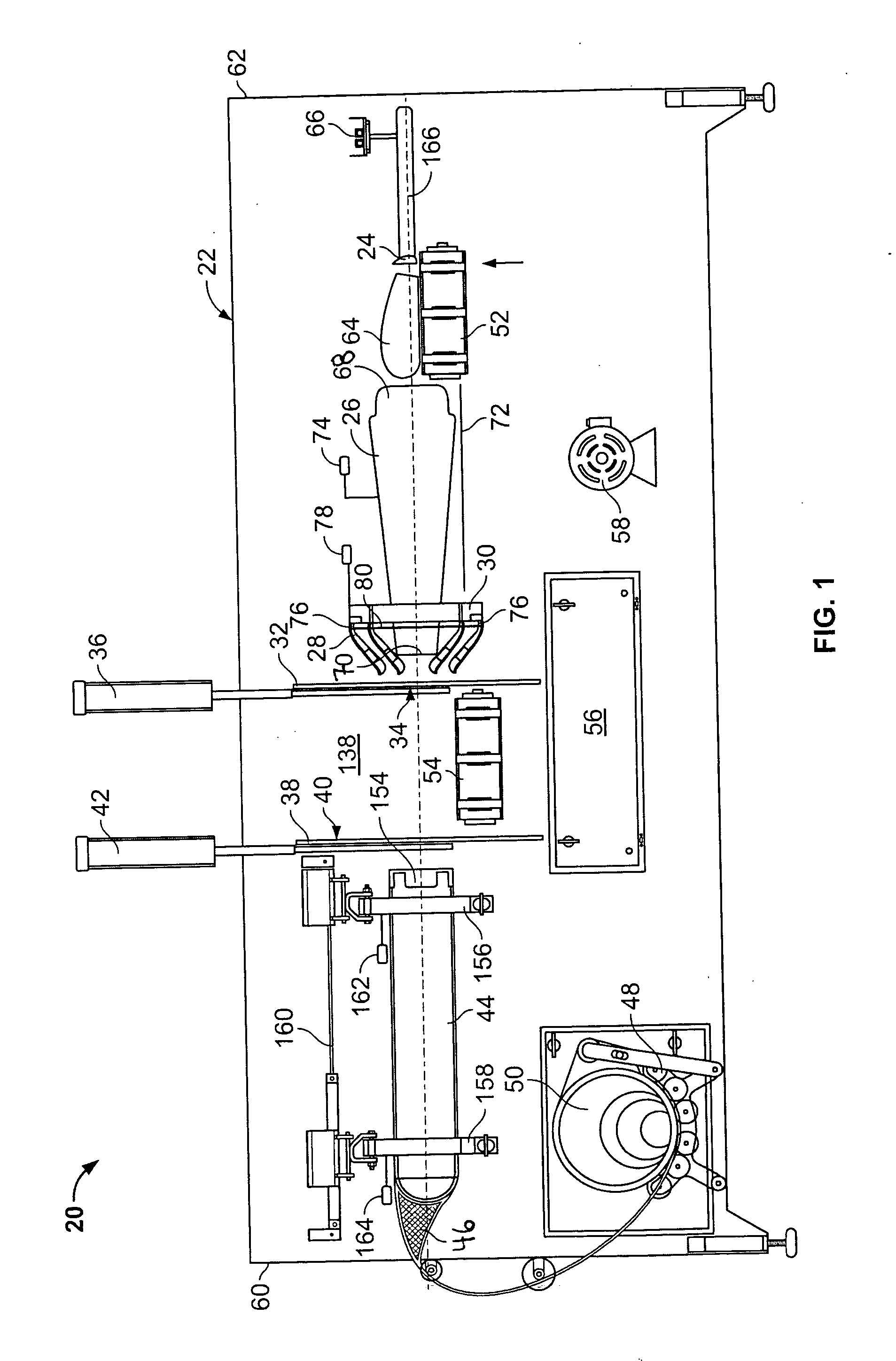 Continuous roll stock netting machine