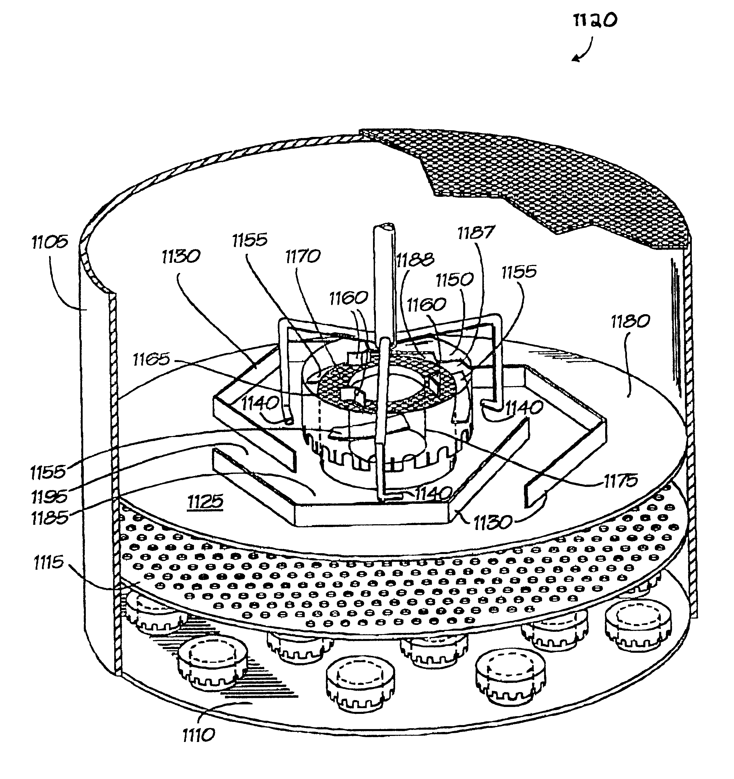 Fluid distributor assembly for a multi-bed, downflow catalytic reactor