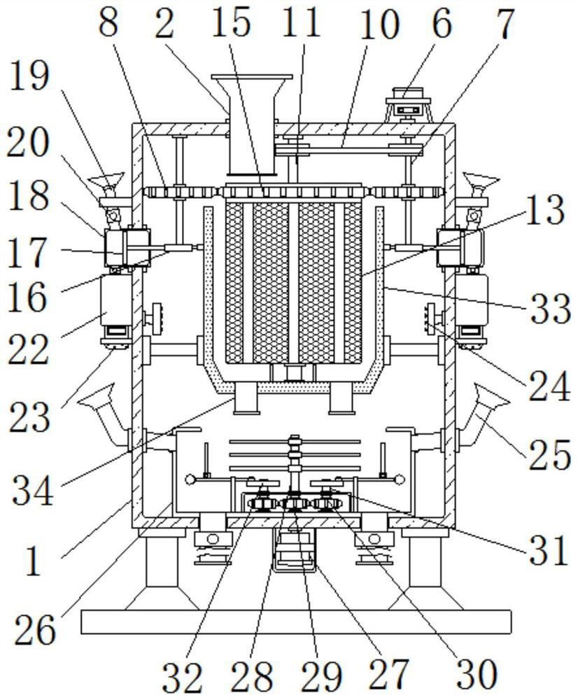 Solid-liquid separation type alkali-containing wastewater multi-stage treatment device based on environmental treatment