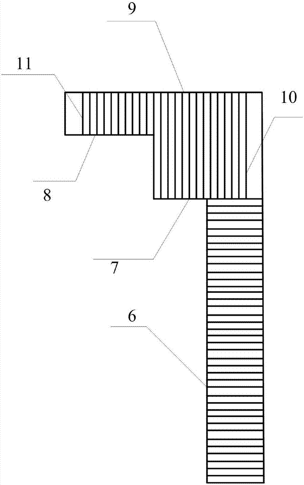 Ultra-deep support-free locking notch ring beam in sea areas