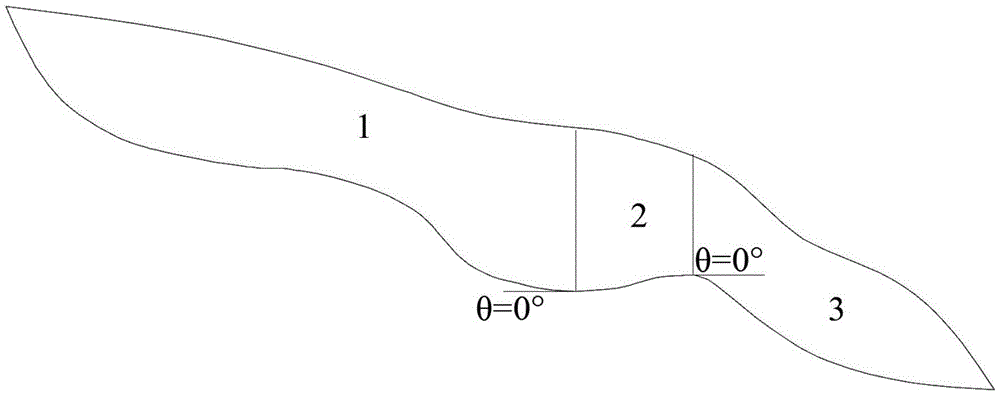 Downslide thrust evaluation method for variable width slicing of side slope