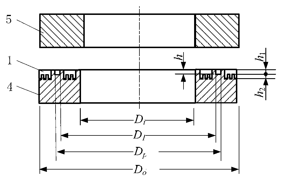 Microgroove double-layer composite groove deep end surface mechanical seal structure