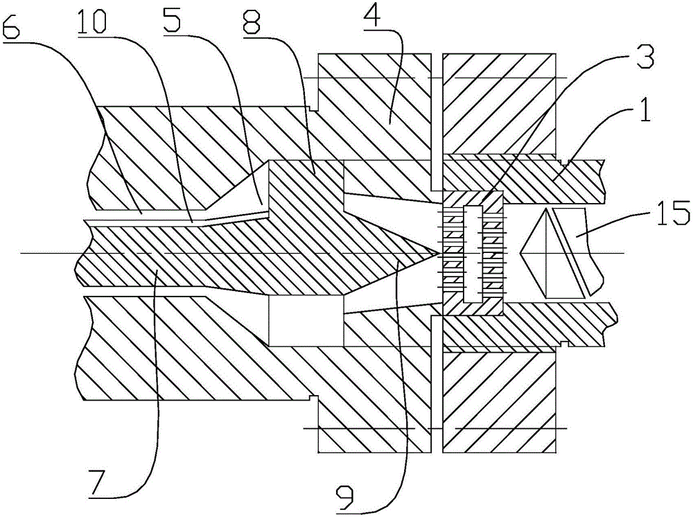 Pipe extrusion molding machine head