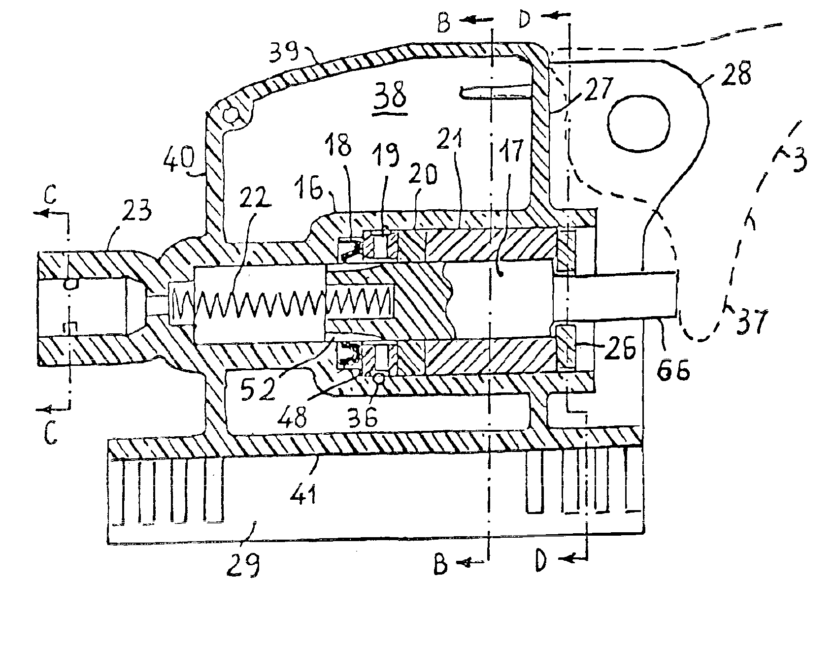 Master cylinder for a brake or clutch of a motorcycle or bike