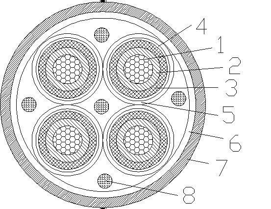 Measurement and control cable for aircraft engine