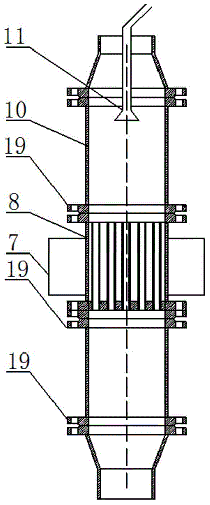 Multi-pipe type high-temperature electromagnetic floating-bed dust remover