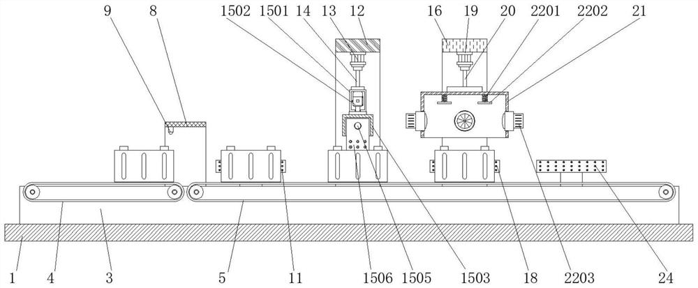 Detection device for lithium battery processing