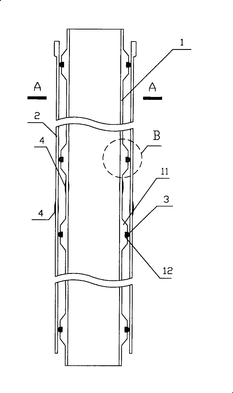 Double sleeve for pile foundation test and construction technique thereof