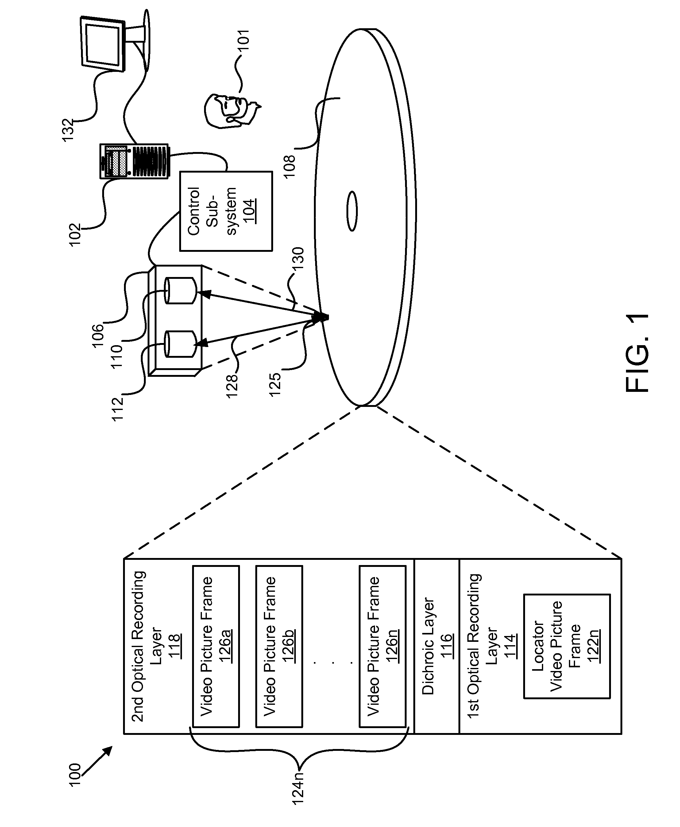 Apparatus, system, and method for locating and fast-searching units of digital information in volume, optical-storage disks