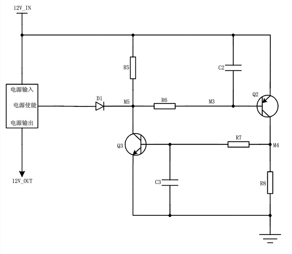 Shutdown circuit based on transistor self-locking and device comprising shutdown circuit