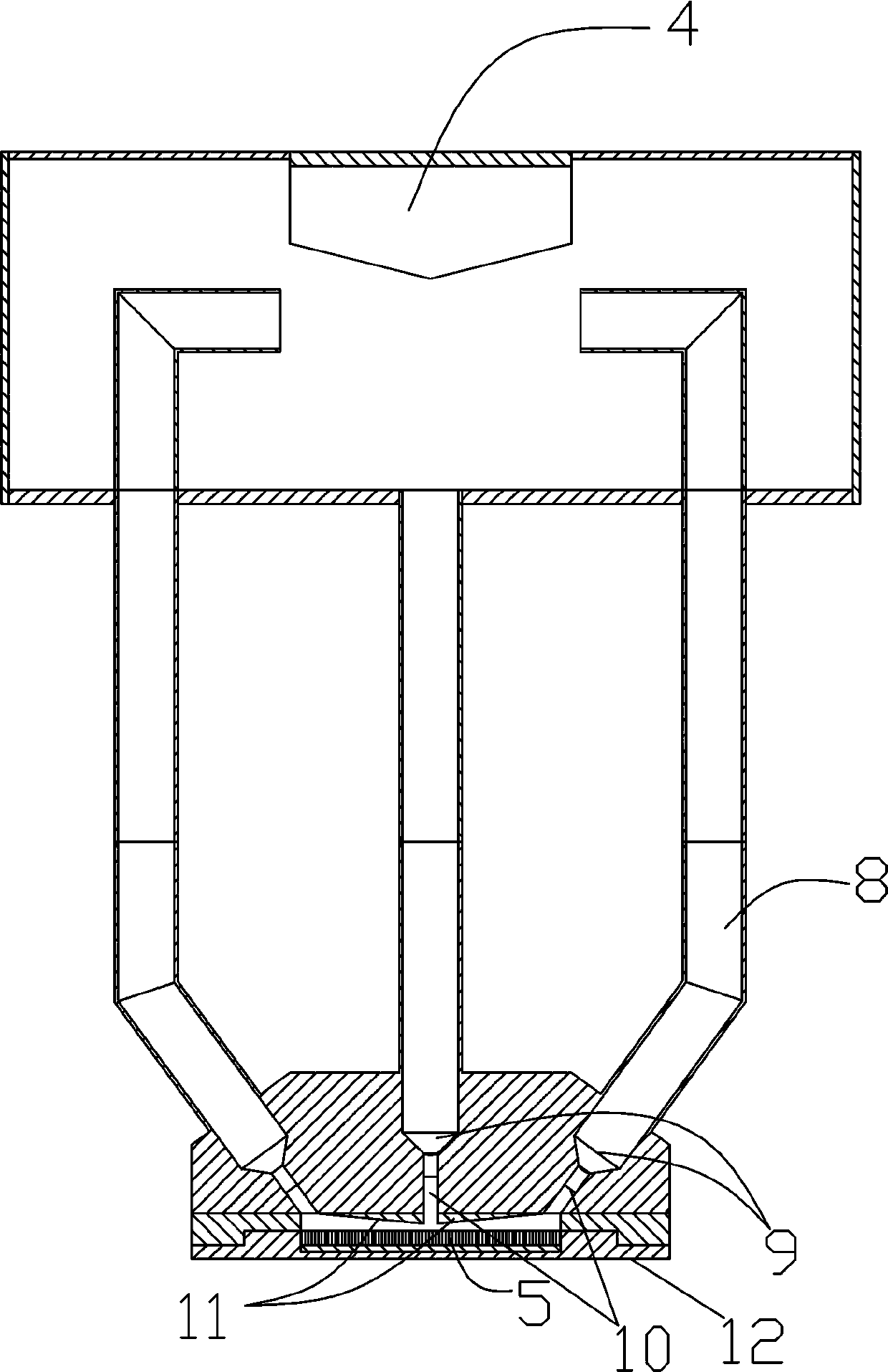 Bisconical microchannel radiator with thermosyphon loop