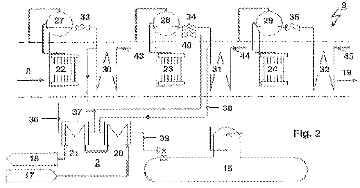 Power plant with integrated fuel gas preheating