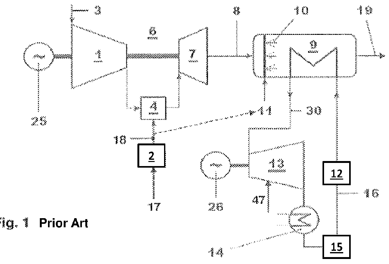 Power plant with integrated fuel gas preheating