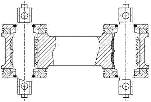 Press-mounting tool and press-mounting method for axle-box pull rod