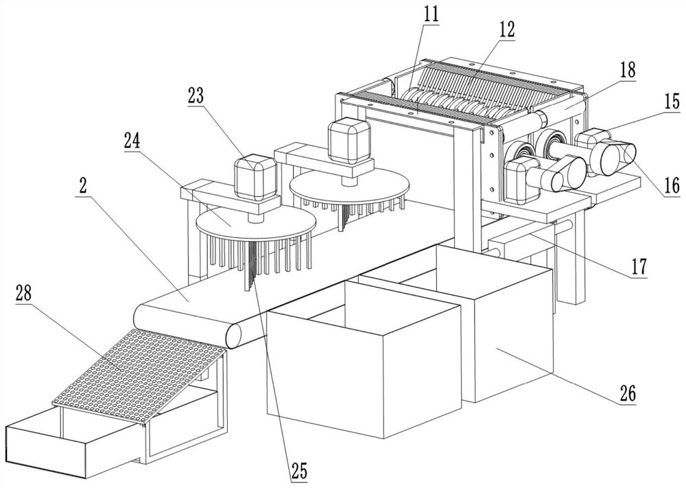 Coal briquette crushing and screening machine for coal dressing