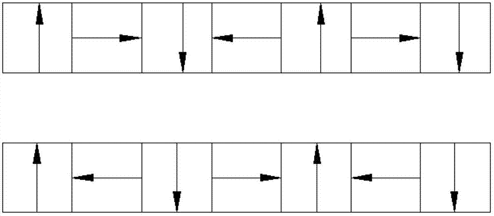 Halbach-array-based magnetic coupling transmission device