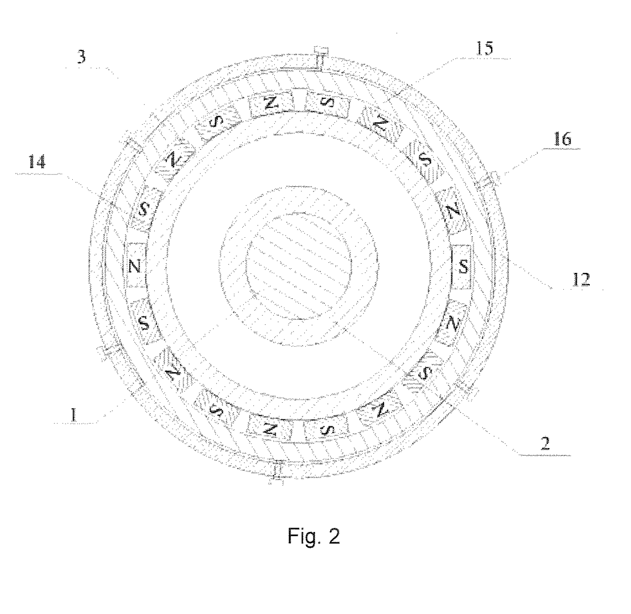 Outer cup rotary axial eddy current damper