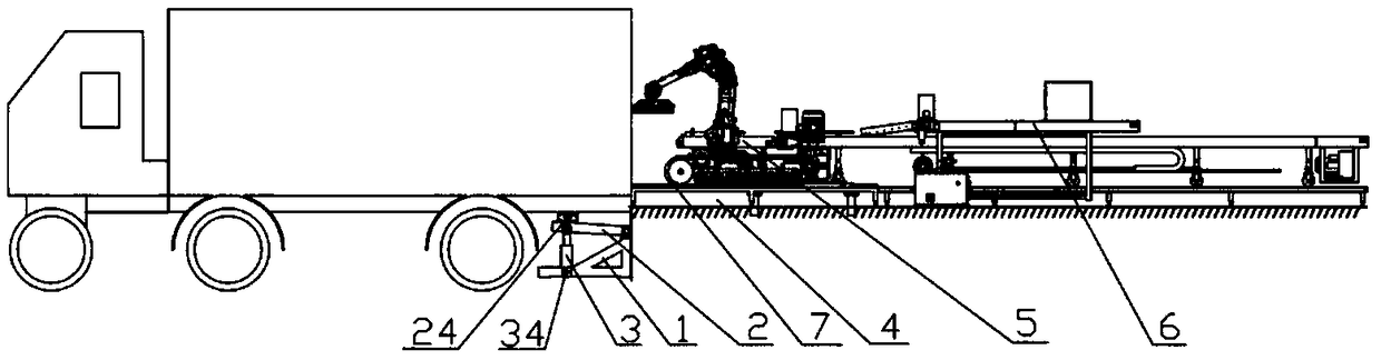 Carriage positioning device in material loading system