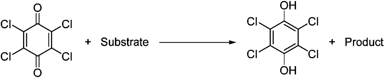 Electrochemical regeneration method of chloranil by taking halogen ions as electric catalyst