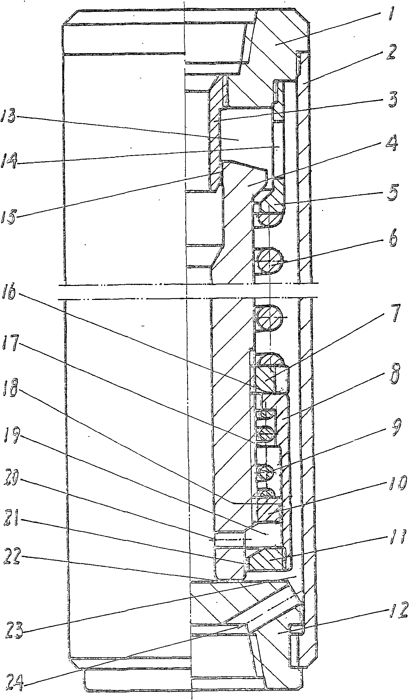 Energy accumulation type hydraulic hole drilling hammer